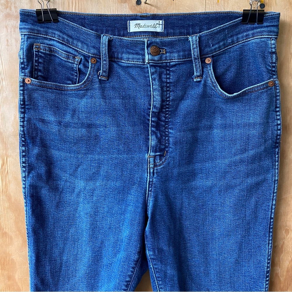 Madewell High-Rise Skinny Jeans in Dark Blue - Picture 5 of 16